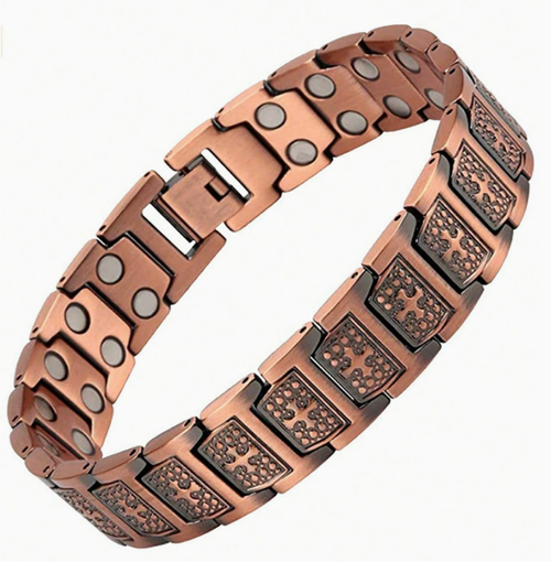 🧿Vintage red copper magnetic bracelet for stylish daily wear.
