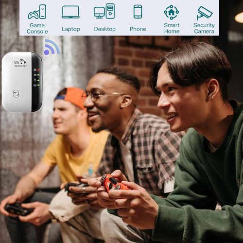 300M Mini Muffin WiFi Repeater 2.4G Wall-Penetrating Router Long Range Wireless Signal Amplifier WiFi Extender