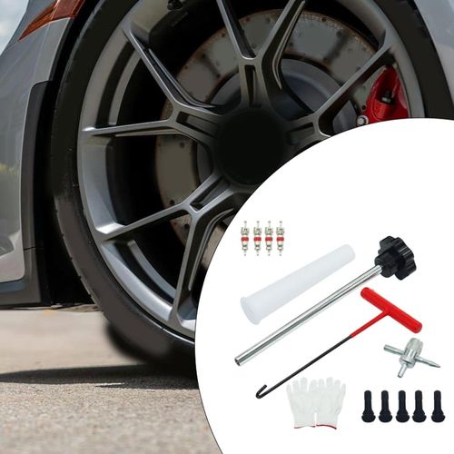 🚗 Tire Valve Stem Repair Kit, All-in-One Tool Set ⚙️ Car Tire Valve Core Remover & Installer