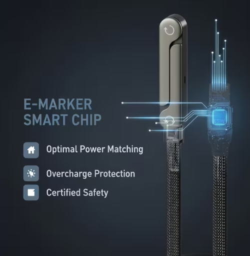 2026 Latest XNI65W Foldable Phone Holder Data Cable USB-C Super Fast Charge, Charging Cable 1.5 Meters, 65W Braided Fast Charging Cable with Built-In Phone Holder T-Shaped Folding Design, Suitable for Iphone15-17 Series