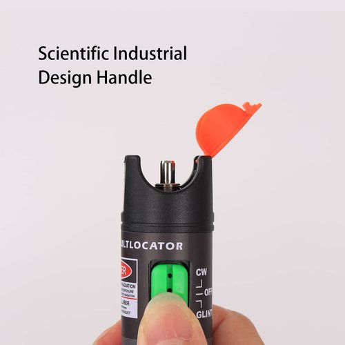 🔴 30MW Metal VFL Visual Fault Locator with FC-LC Adapter 📶 30KM Fiber Optic Red Light Pen For All SC FC LC Cables