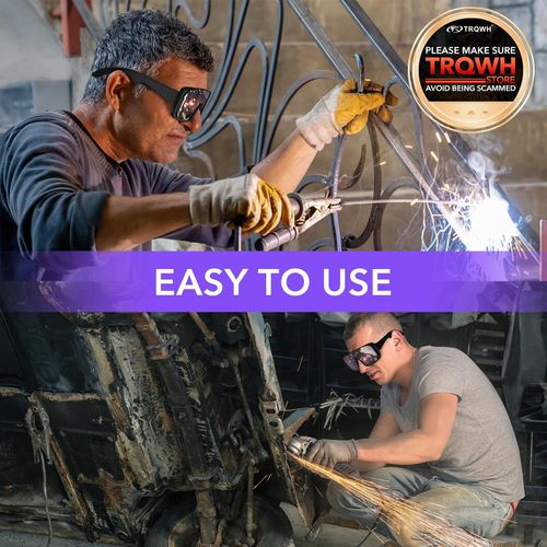 TRQWH Welding Glasses Auto Darkening Safety Goggles Solar True Color Welder Glasses Eyes Protective PC Lens Welder Mask Welding Helmet for TIG MIG ARC Weld Plasma Cut Grinding