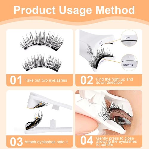 🧲Reusable Magnetic Lashes With Eyelash Tweezer Set