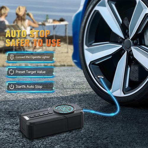 🚗 Cordless Tire Inflator Portable Air Compressor for Cars ⚡ 150PSI Wireless Air Pump Fast Inflation for Vehicles