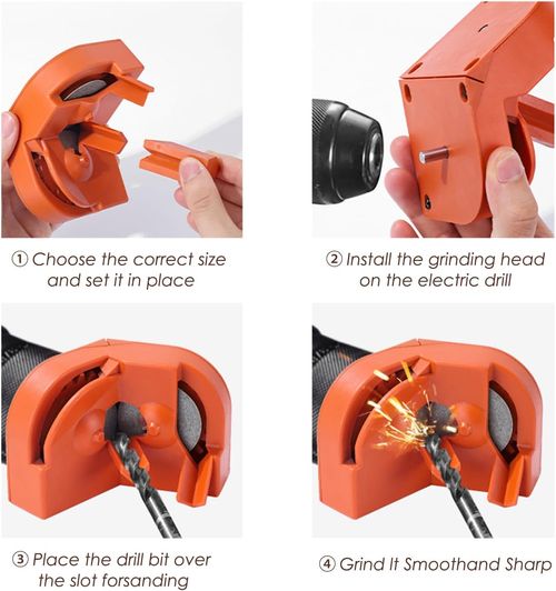 ⚙️V-type drill sharpener, restore dull drill bits in seconds.