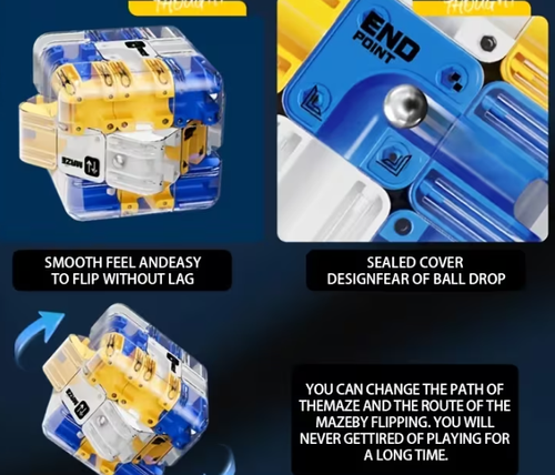 Puzzles Maze Cube - 3D Maze Magic Cube & Ball, Spatial Training Toy, High-Difficulty Brain Teaser Puzzle, Educational Focus Game Gift for Teens