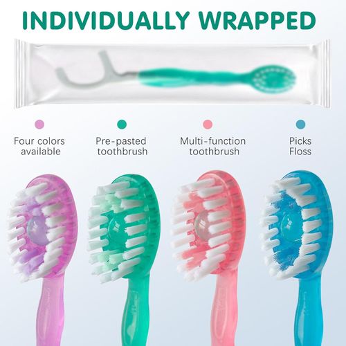 🦷 5-in-1 Burst Bead Toothbrush | Portable Individually Wrapped Oral Care Sticks