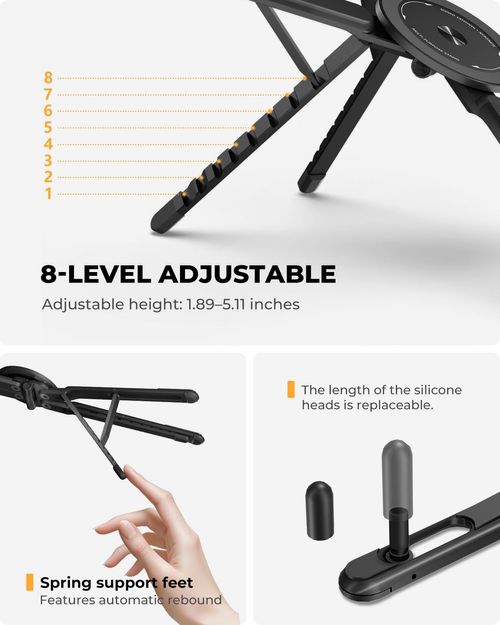 🧲Magnetic Aluminum Phone Stand Multi‑Purpose Desk Holder