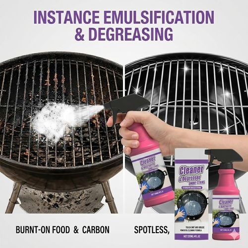 ✨ 120ml Grill Cleaner & Degreaser Spray - Removes Burnt Grease & Carbon Stains Fast