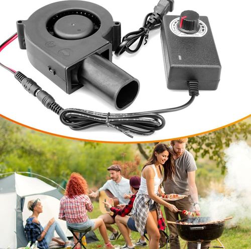 🔥 Adjustable Speed Turbo Blower for BBQ & Wood Stove