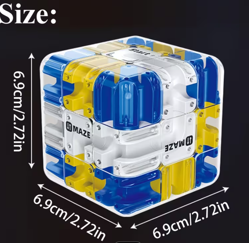 Puzzles Maze Cube - 3D Maze Magic Cube & Ball, Spatial Training Toy, High-Difficulty Brain Teaser Puzzle, Educational Focus Game Gift for Teens