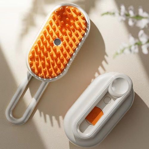 Cat Steam Brush, 3 in 1 Dog Brush, Cleaning, Massaging and Brushing, Self-Cleaning and Electric Grooming Comb for Long or Short Hair Pets