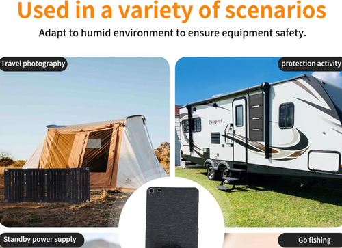 10W ETFE Foldable Solar Panel Charger | IP65 Waterproof Portable Outdoor Power Station | Fast 3 USB Phone Charger | For Camping Hiking Travel | Kenya Free Delivery