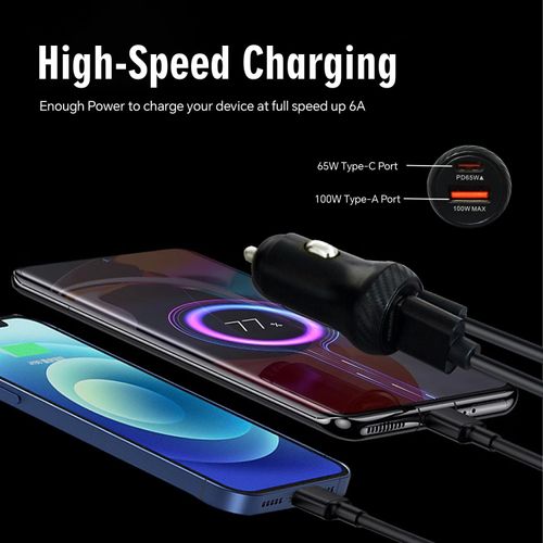 ⚡ 38W PD+QC3.0 Dual Port Mini Car Fast Charger