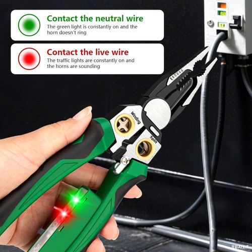 🛠️8-in-1 Multifunctional Electrician Pliers Wire Stripper & Cable Cutter