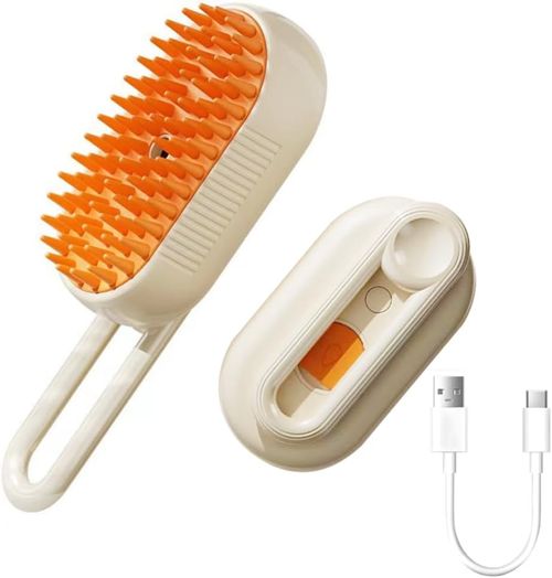 Cat Steam Brush, 3 in 1 Dog Brush, Cleaning, Massaging and Brushing, Self-Cleaning and Electric Grooming Comb for Long or Short Hair Pets