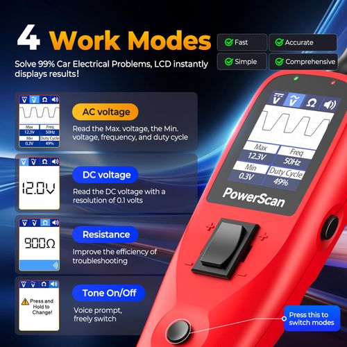 3.5-40V Multifunctional Automotive Circuit Tester - Power Probe Electrical Diagnostic Tool