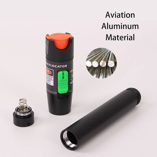 🔴 30MW Metal VFL Visual Fault Locator with FC-LC Adapter 📶 30KM Fiber Optic Red Light Pen For All SC FC LC Cables