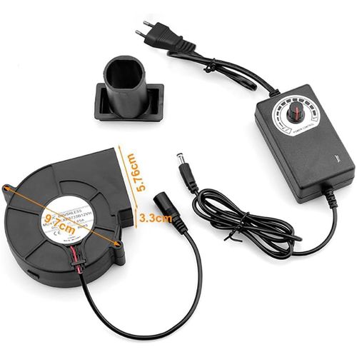 🔥 Adjustable Speed Turbo Blower for BBQ & Wood Stove
