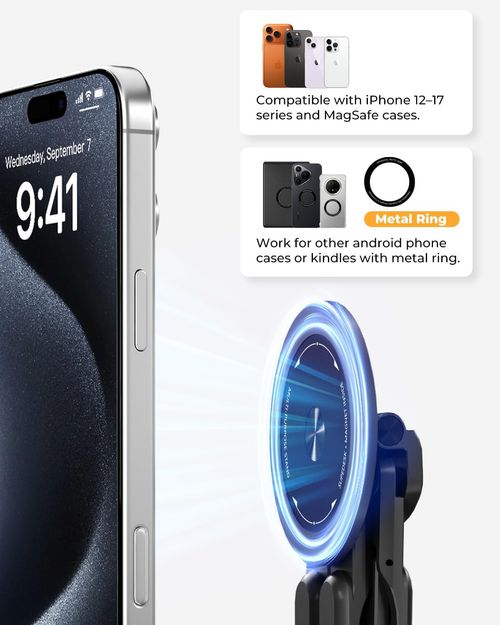 🧲Magnetic Aluminum Phone Stand Multi‑Purpose Desk Holder