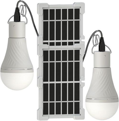 ☀️30W Solar Charging LED Bulb with Remote Control, IP65 Waterproof Emergency Light