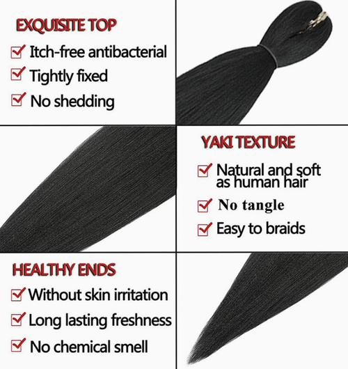 Color 1BT30: Ombré Pre-Stretched Braiding Hair (26 Inches) Includes a Bonus Dual-Color (Yellow & Pink) Crochet Hook. HeatResistant Material, Designed Specifically for Braiding Styles for African Women.