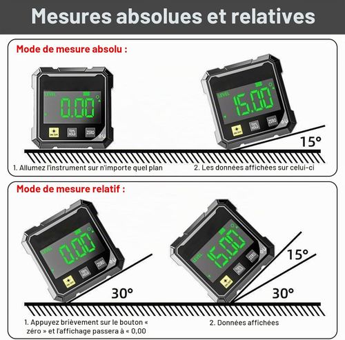 📐High‑precision digital laser level for fast angle & slope measuring.