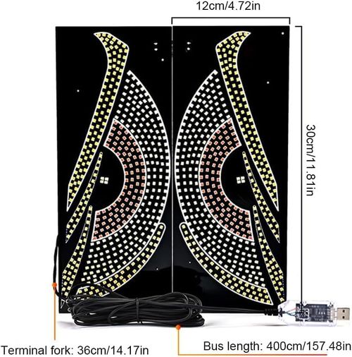 ✨ Transform Your Car! Animated LED Devil Eye Display Light