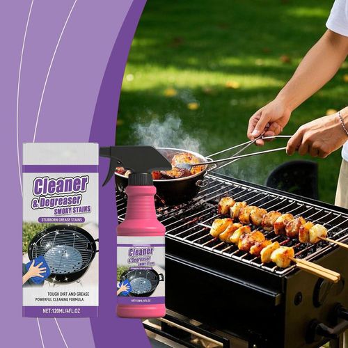 ✨ 120ml Grill Cleaner & Degreaser Spray - Removes Burnt Grease & Carbon Stains Fast
