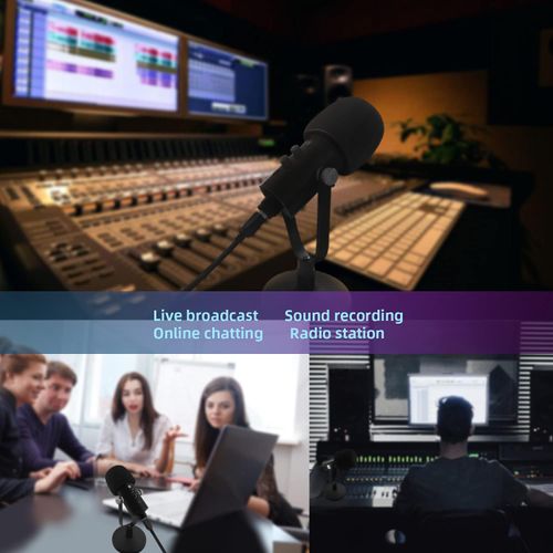 Professional USB Condenser Microphone | Gaming Streaming Recording Noise Reduction Mic Plug & Play Studio USB Mic | For PC Gaming, Podcast, Live Streaming & Voice Recording Premium Noise Cancelling Desktop Microphone | All-In-One Kit For Gamers & Content Creators