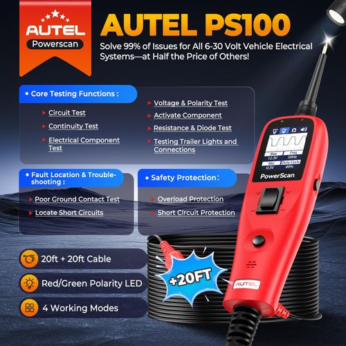 3.5-40V Multifunctional Automotive Circuit Tester - Power Probe Electrical Diagnostic Tool