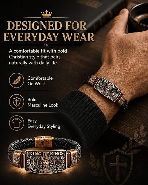🛡️ King of Kings Faith Bracelet for Men.