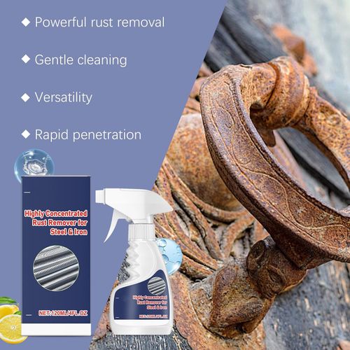 ✨ 120ml Rust Remover Spray - Fast-Acting Metal Cleaner for Bolts & Tools