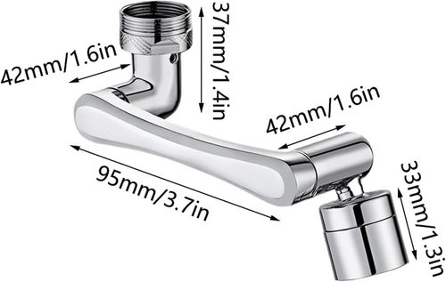 1440° Faucet Extender Swivel Faucet Splash Water Filter Extension, Kitchen Bathroom Multifunction Universal Robotic Arm (Switchable Modes)