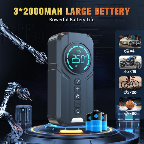 🚗 Cordless Tire Inflator Portable Air Compressor for Cars ⚡ 150PSI Wireless Air Pump Fast Inflation for Vehicles