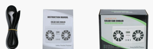 ☀️ Solar Powered Car Vent Fan, Auto Cooling Air Circulator