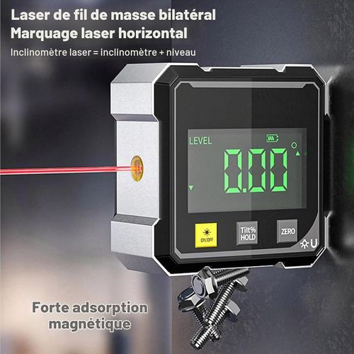 📐High‑precision digital laser level for fast angle & slope measuring.