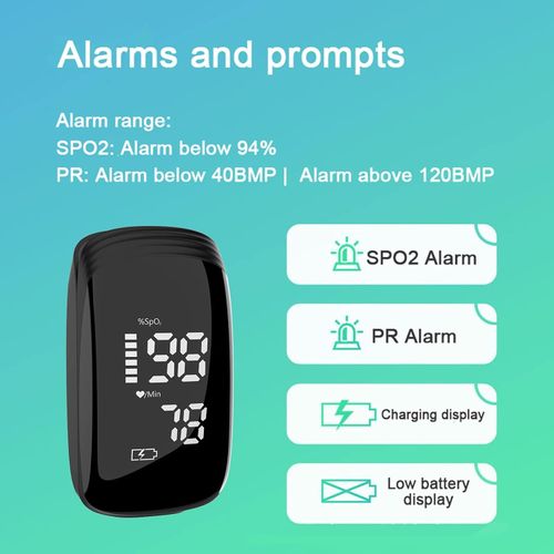 🩸 Rechargeable Fingertip Pulse Oximeter SpO2 Heart Rate Monitor