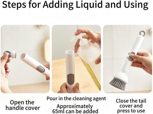 🧼 Rotating Soap Dispensing Dish Brush | Non-Stick | No Scratch ✨