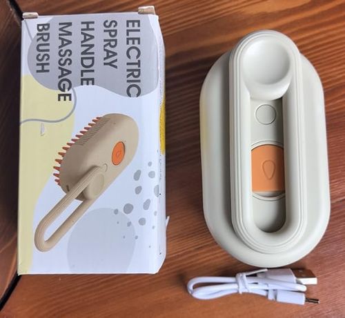 Cat Steam Brush, 3 in 1 Dog Brush, Cleaning, Massaging and Brushing, Self-Cleaning and Electric Grooming Comb for Long or Short Hair Pets