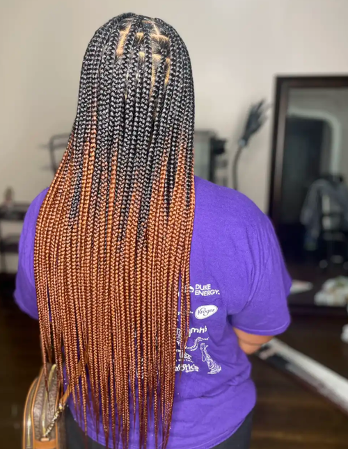 Color 1BT30: Ombré Pre-Stretched Braiding Hair (26 Inches) Includes a Bonus Dual-Color (Yellow & Pink) Crochet Hook. HeatResistant Material, Designed Specifically for Braiding Styles for African Women.