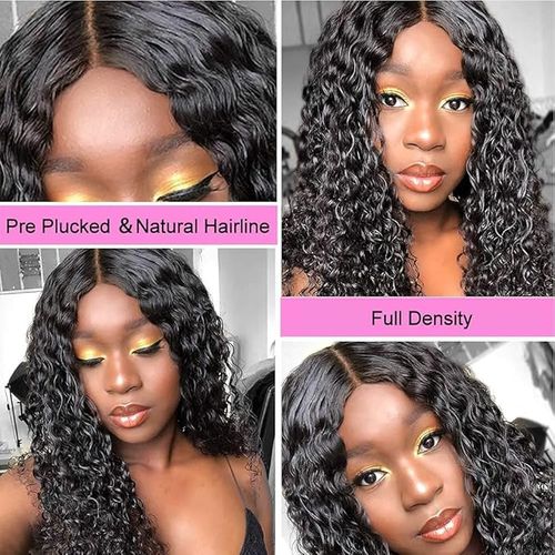 Long Curly Synthetic Wig For Black Women High Temperature Soft Hair With Flat Side Bangs Natural Daily Wig