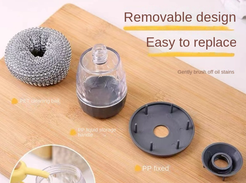 ✨One-Click Liquid Adding Kitchen Cleaning Brush