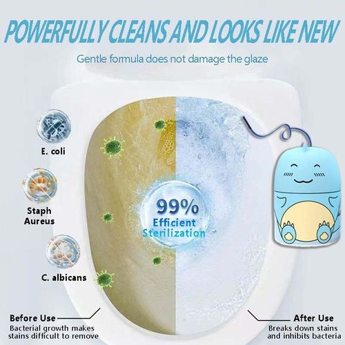 ✨ 120ml Cute Cat Toilet Cleaner Gel (Ocean Breeze) - Long-Lasting Fresh Scent & Anti-Stain Deodorizer for Bathroom