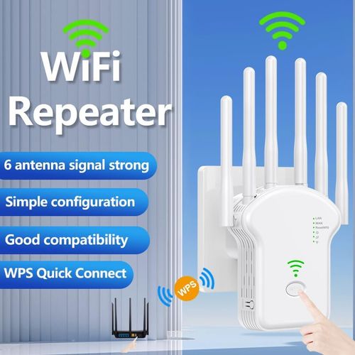 Dual Band 2.4G & 5G WiFi Repeater Gigabit Wireless Signal Amplifier High Speed WiFi Range Extender Universal Router Signal Booster