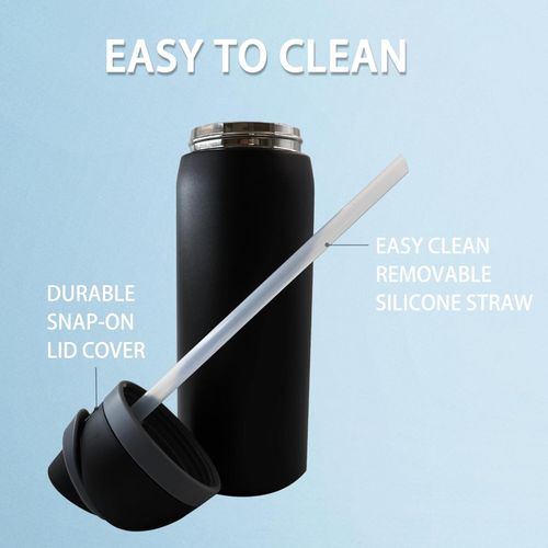 🥤32oz Owala 304 Stainless Steel Insulated Water Bottle, Leak-Proof Double-Wall Tumbler with Dual Drinking Lids