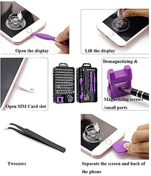 115 in 1 Precision Magnetic Screwdriver Set | Professional Phone, Laptop & All Device Repair Hand Tool Kit