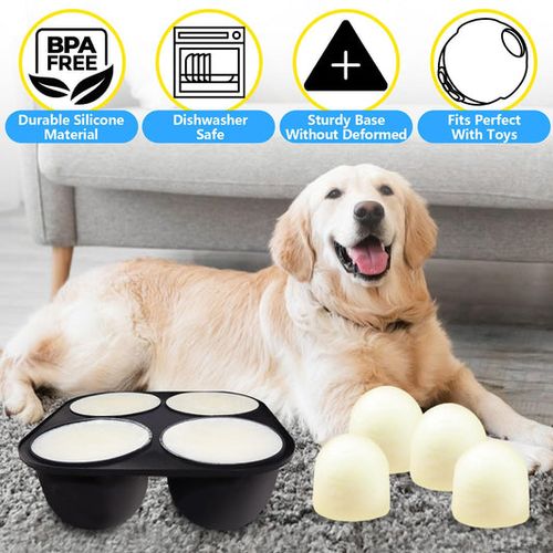Slow Feeder Bowl, Spherical Slip Resistant Interactive Design for Liquid Food Wet Food Treats Promotes Healthy Digestion Lick Bowl, Pet Slow Feeder with Rolling Ball for Dogs (Black)