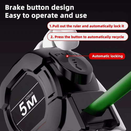 5 Metric Measuring Tape Self Locking Fluorescent Steel Tape Measure High