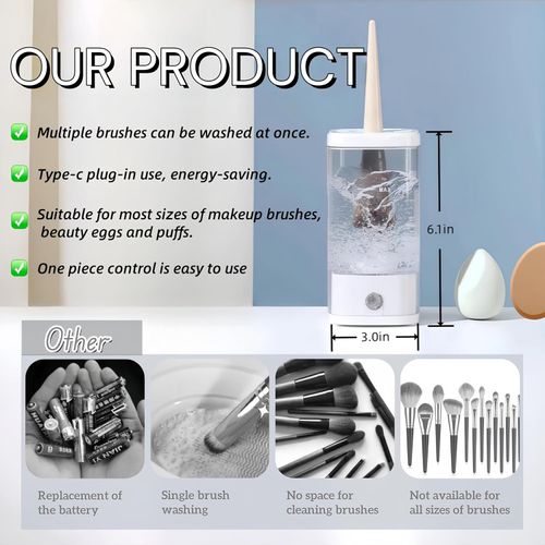 🧼 Automatic Makeup Brush Cleaner with UV Sanitizer